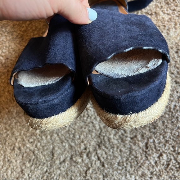CHLOE Navy Blue Lauren Espadrilles size 38 - Picture 4 of 10